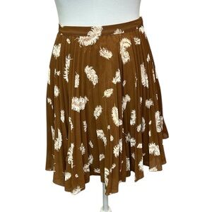 Alberto Makali Brown Feather Print Skirt